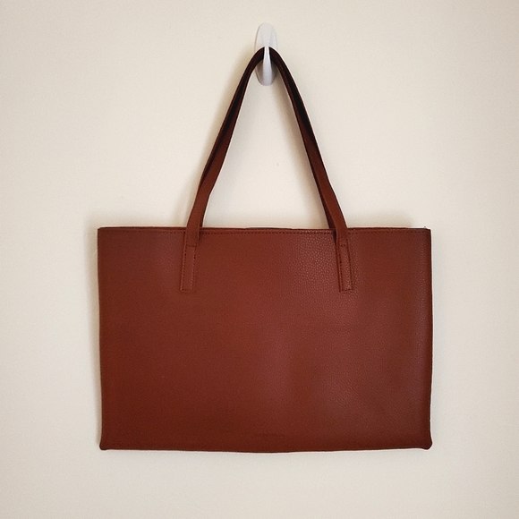 Vince Camuto Lucky Stripe Rusty Brown Laptop Bag - Picture 5 of 7